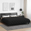 Vidaxl edredón de invierno negro y topo 220 x 260 cm microfibra