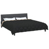 Vidaxl edredón de invierno negro y topo 220 x 260 cm microfibra