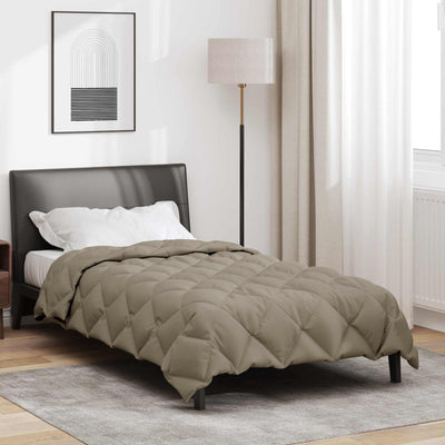 Piumino invernale Vidaxl grigio chiaro 220 x 135 cm in microfibra