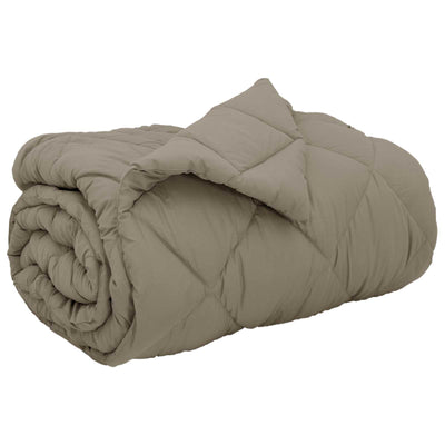 Piumino invernale Vidaxl grigio chiaro 220 x 135 cm in microfibra