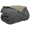 Vidaxl winter dekbed lichtgrijs en antraciet 220 x 200 cm microfiber