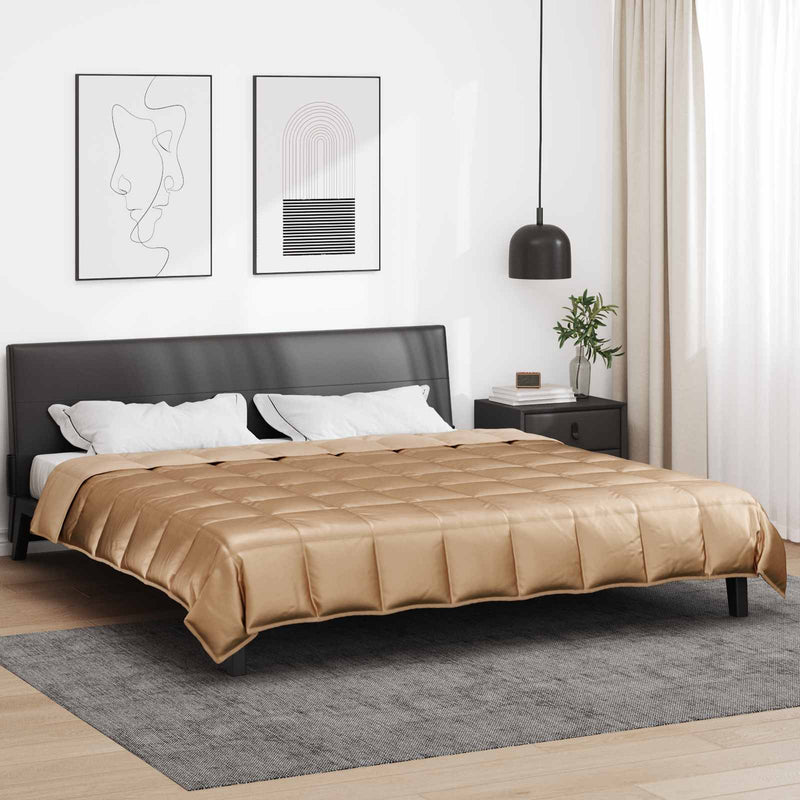 Piumino estivo Vidaxl oro 220 x 260 cm in raso e microfibra