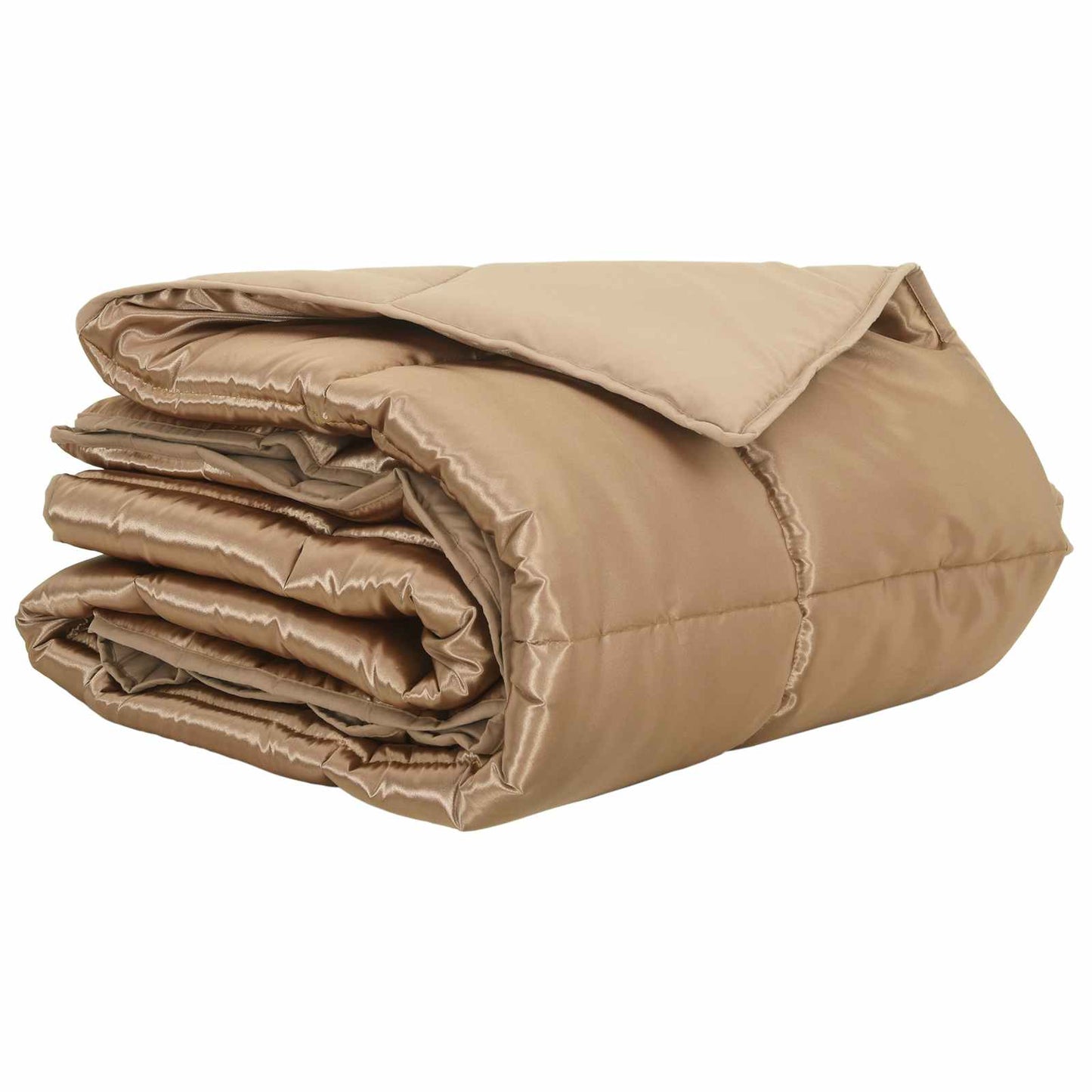 Vidaxl zomer dekbed goud 220 x 260 cm satijn en microfiber