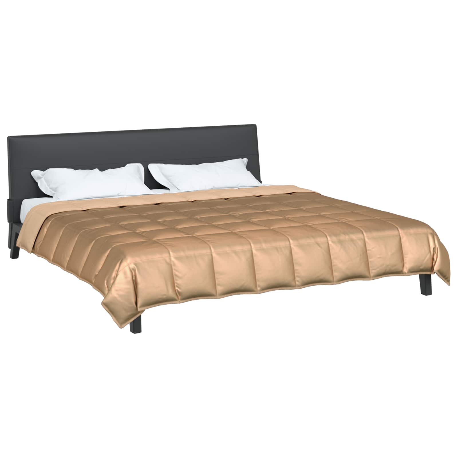 Piumino estivo Vidaxl oro 220 x 260 cm in raso e microfibra