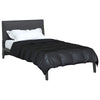 Vidaxl zomer dekbed zwart 220 x 155 cm satijn en microfiber