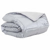 Vidaxl zomer dekbed zilver 220 x 200 cm satijn en microfiber