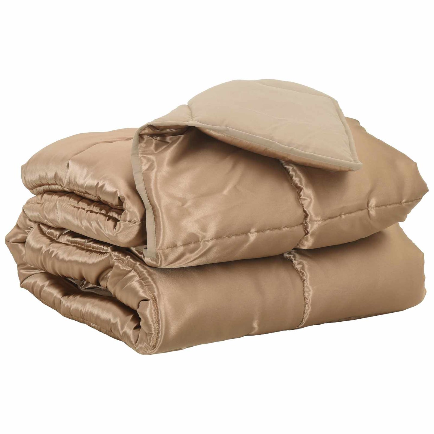 Vidaxl vol jaar dekbed goud 220 x 240 cm satijn en microfiber