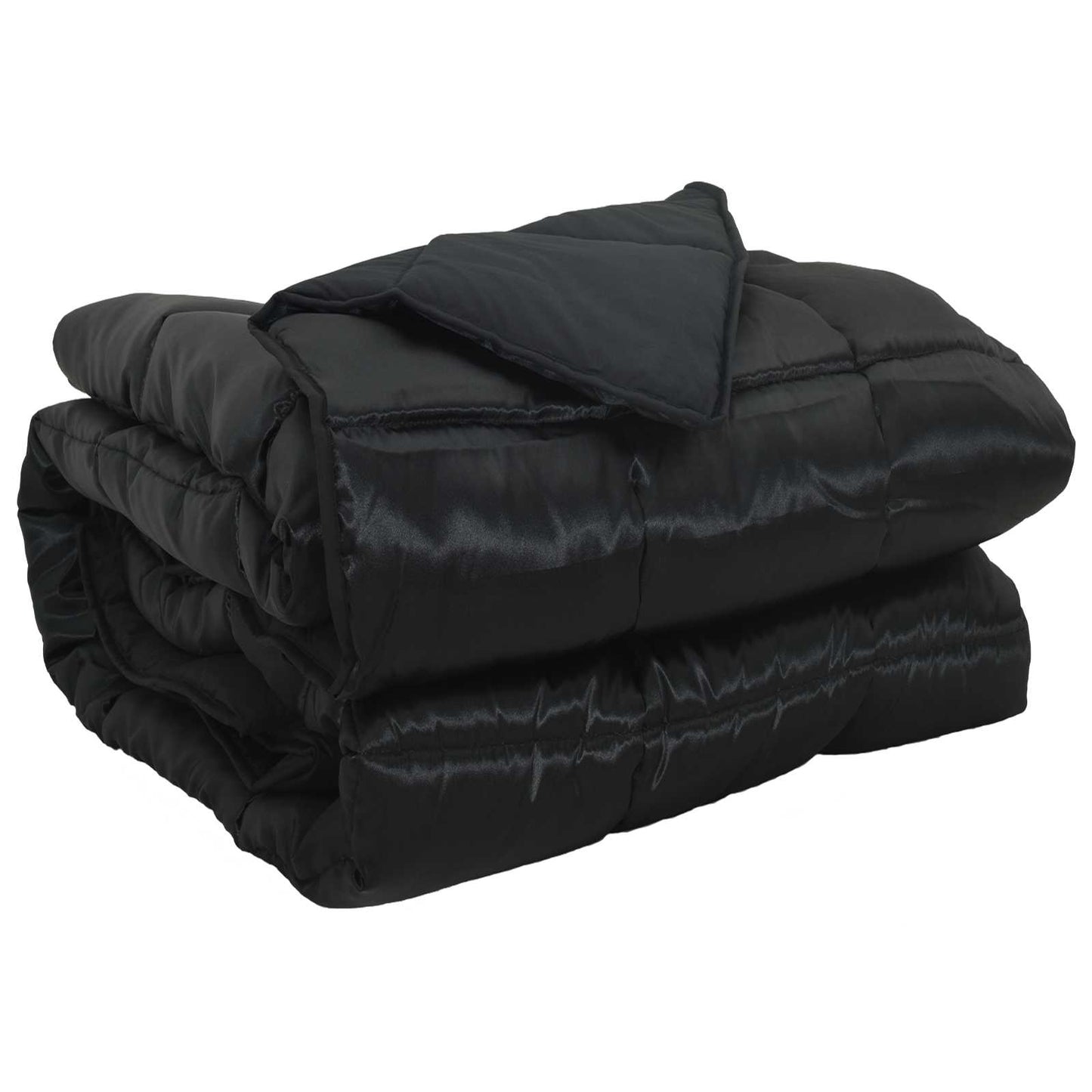 Piumino intero anno Vidaxx nero 200 x 155 cm in raso e microfibra