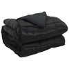 Vidaxl vol jaar dekbed zwart 220 x 140 cm satijn en microfiber