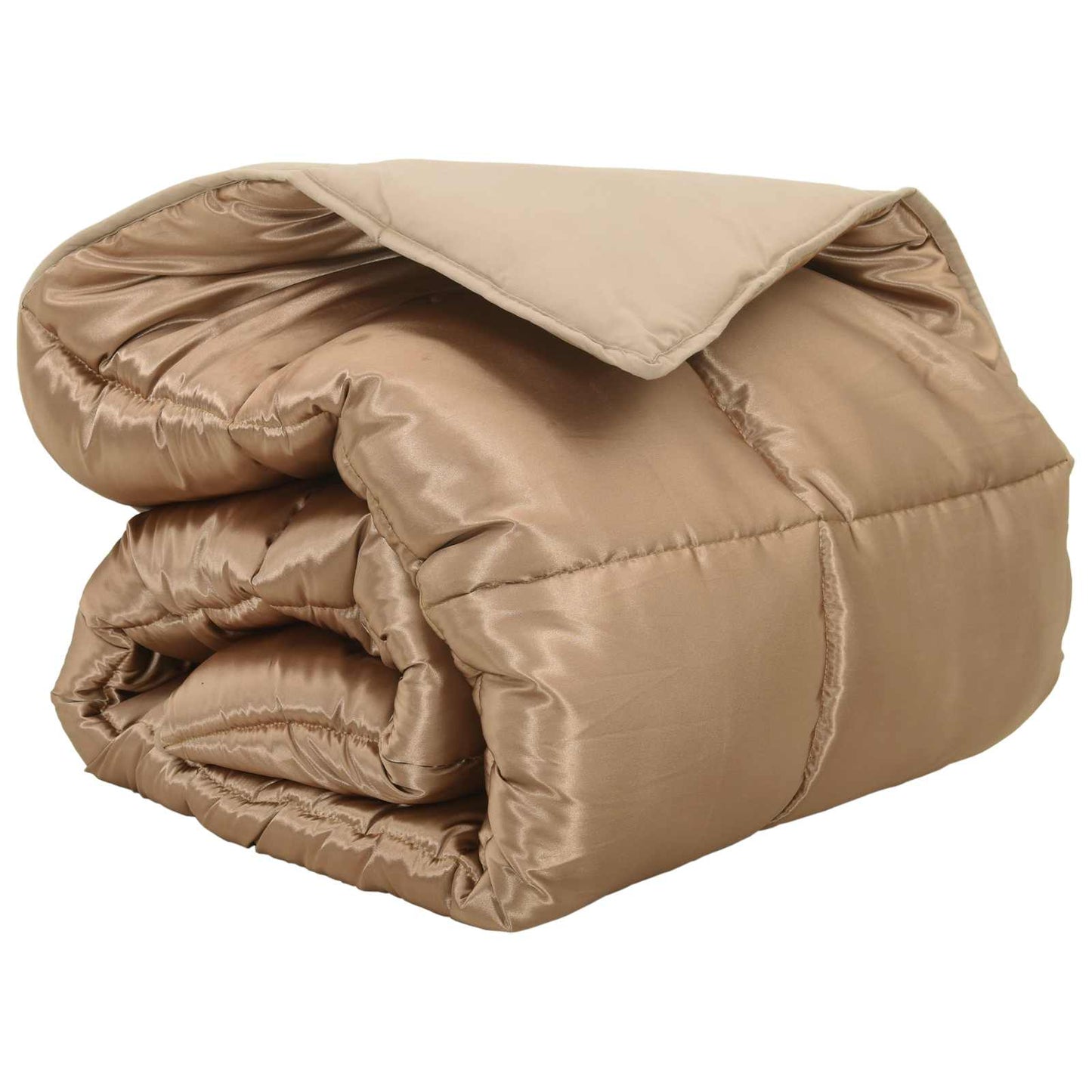 Vidaxl winter dekbed goud 220 x 240 cm satijn en microfiber