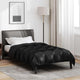 Vidaxl winter dekbed zwart 220 x 140 cm satijn en microfiber