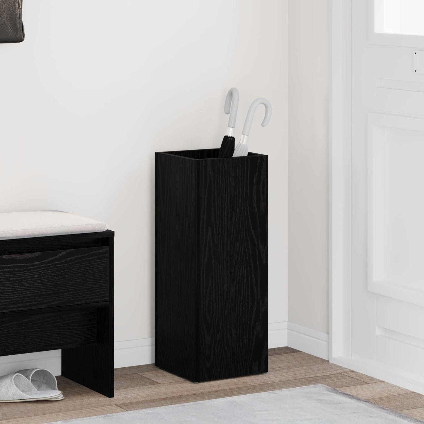 Ombrello Vidaxx standard rovere nero 25 x 24,5 x 64 cm in legno composito