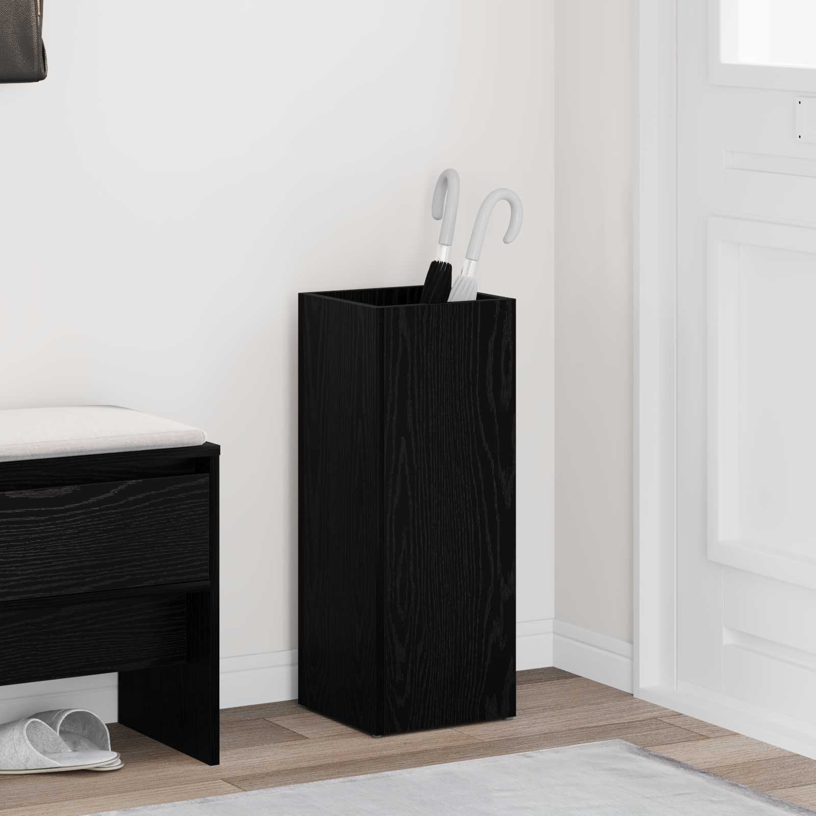 Ombrello Vidaxx standard rovere nero 25 x 24,5 x 64 cm in legno composito
