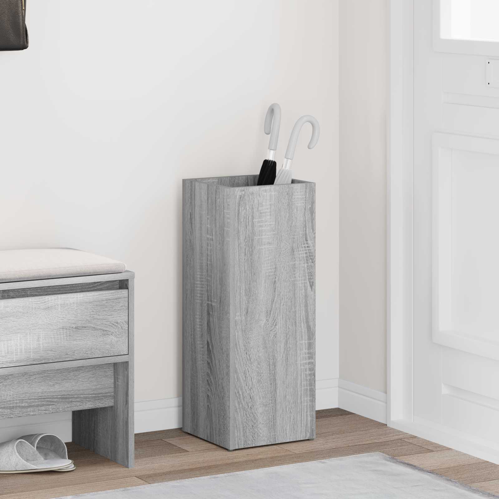 Vidaxl paraguas estándar gris sonoma 25 x 24,5 x 64 cm madera artesanal