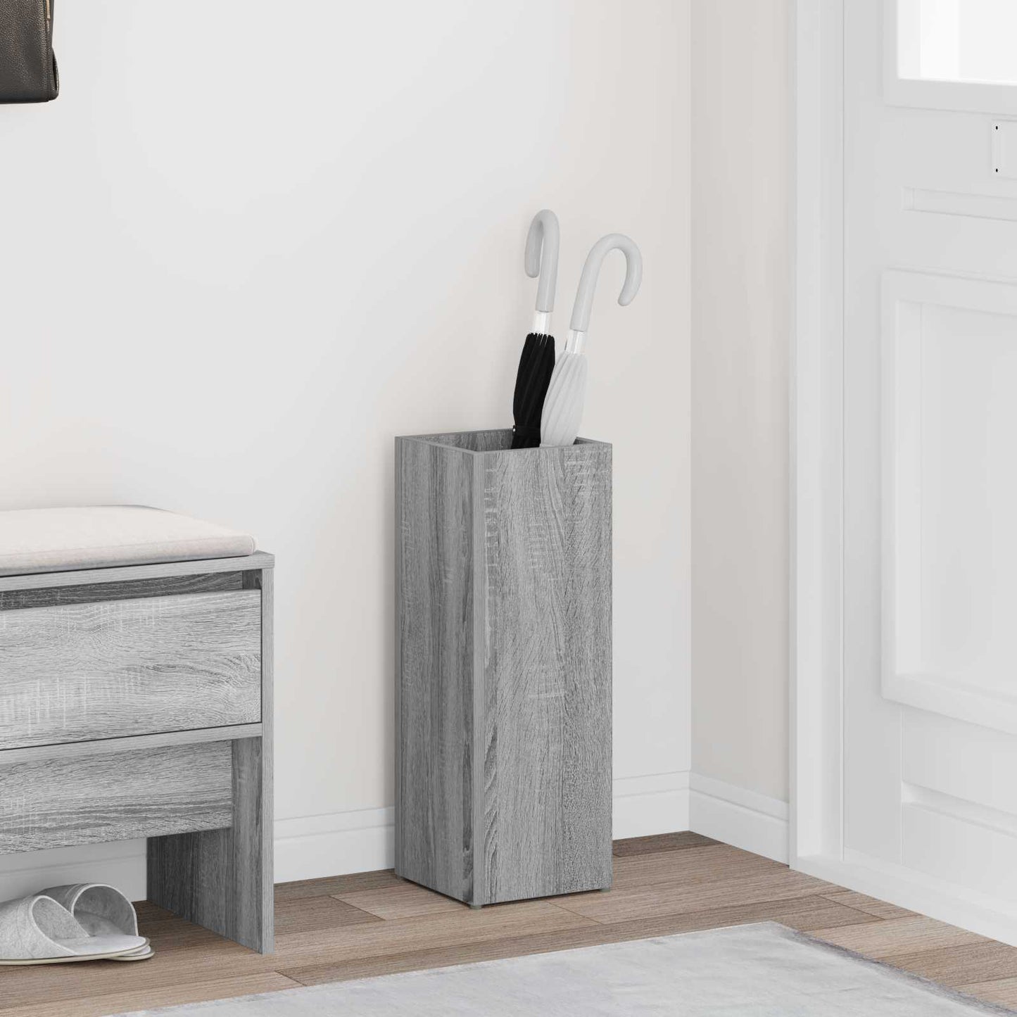 Vidaxl paraguas estándar gris sonoma 20 x 20 x 55,5 cm madera contrachapada