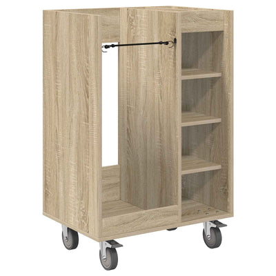 Mobile da golf Vidaxl con ruota rovere Sonoma liscio 65 x 45 x 98 cm