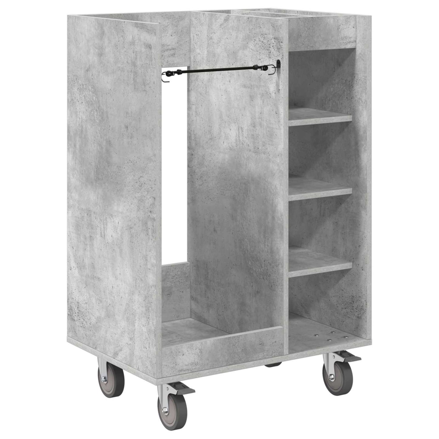 Vidaxx mueble de golf con rueda gris cemento liso 65 x 45 x 98 cm
