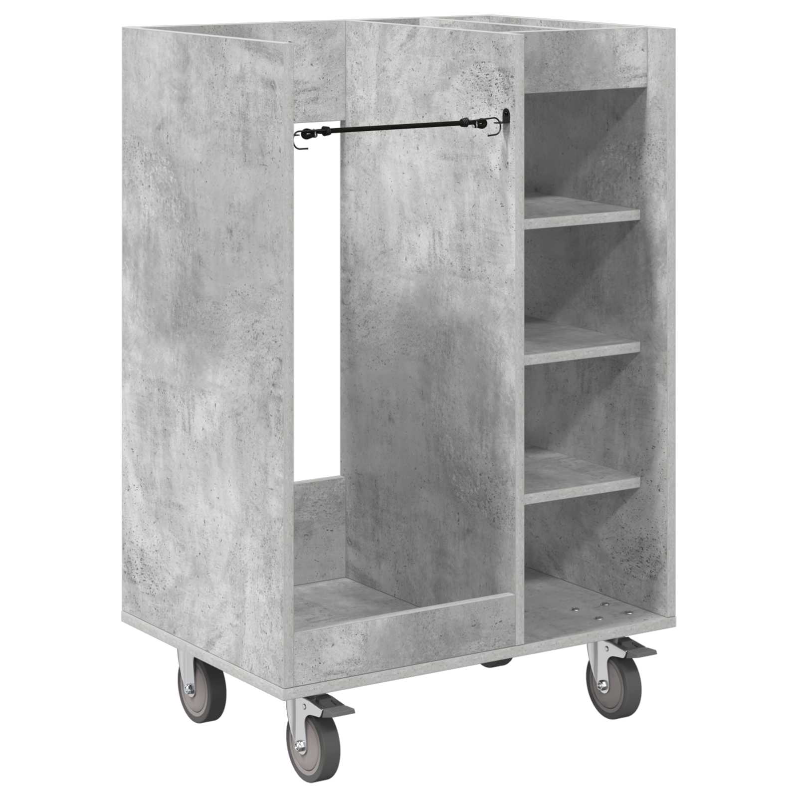 Mobile da golf Vidaxx con ruota grigio cemento liscio 65 x 45 x 98 cm