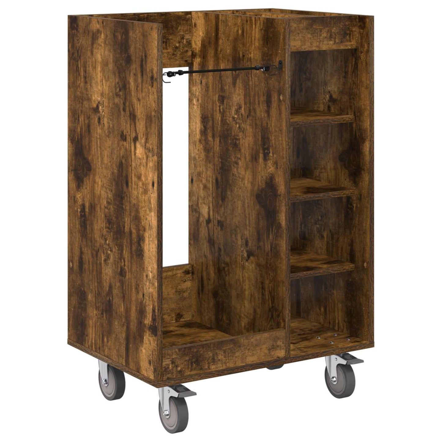 Vidaxl golfkast met wiel effen gerookt eiken 65 x 45 x 98 cm