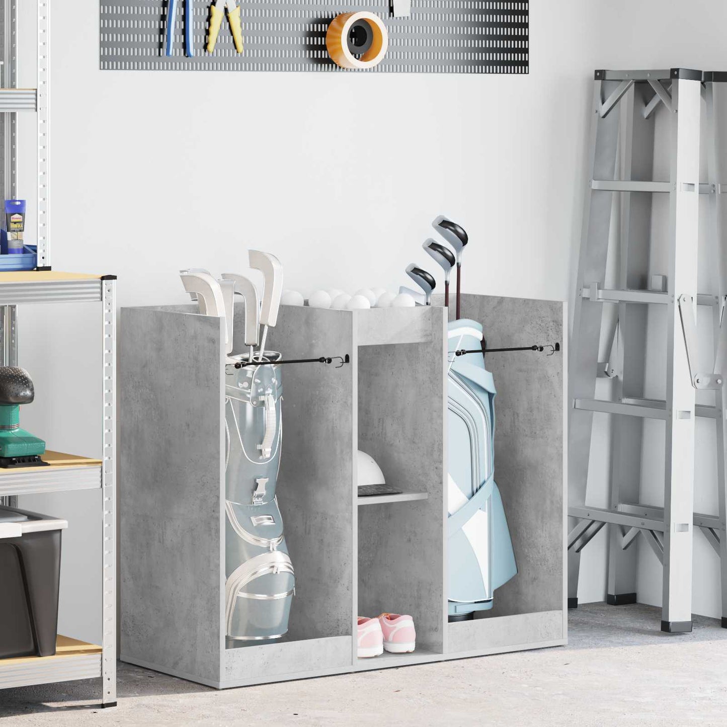 Vidaxx mueble de golf gris cemento liso 102 x 45 x 85,5 cm