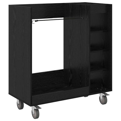 Mobile da golf Vidaxx con ruota in rovere nero tinta unita 90 x 45 x 98 cm