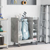 Vidaxx mueble de golf con rueda gris cemento liso 90 x 45 x 98 cm