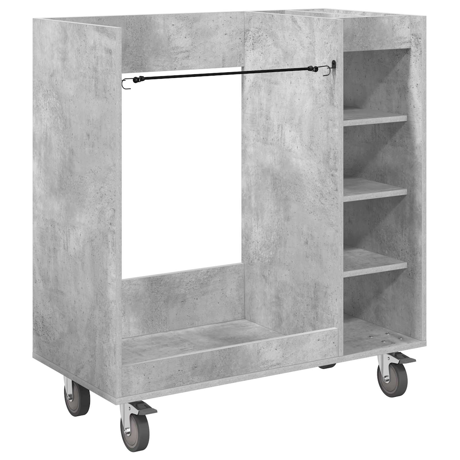 Vidaxx mueble de golf con rueda gris cemento liso 90 x 45 x 98 cm
