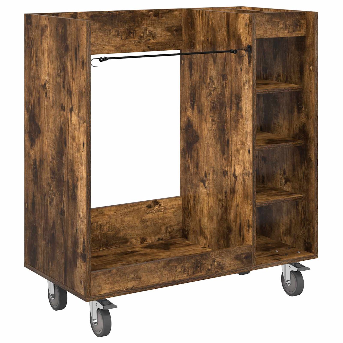 Vidaxl golfkast met wiel effen gerookt eiken 90 x 45 x 98 cm