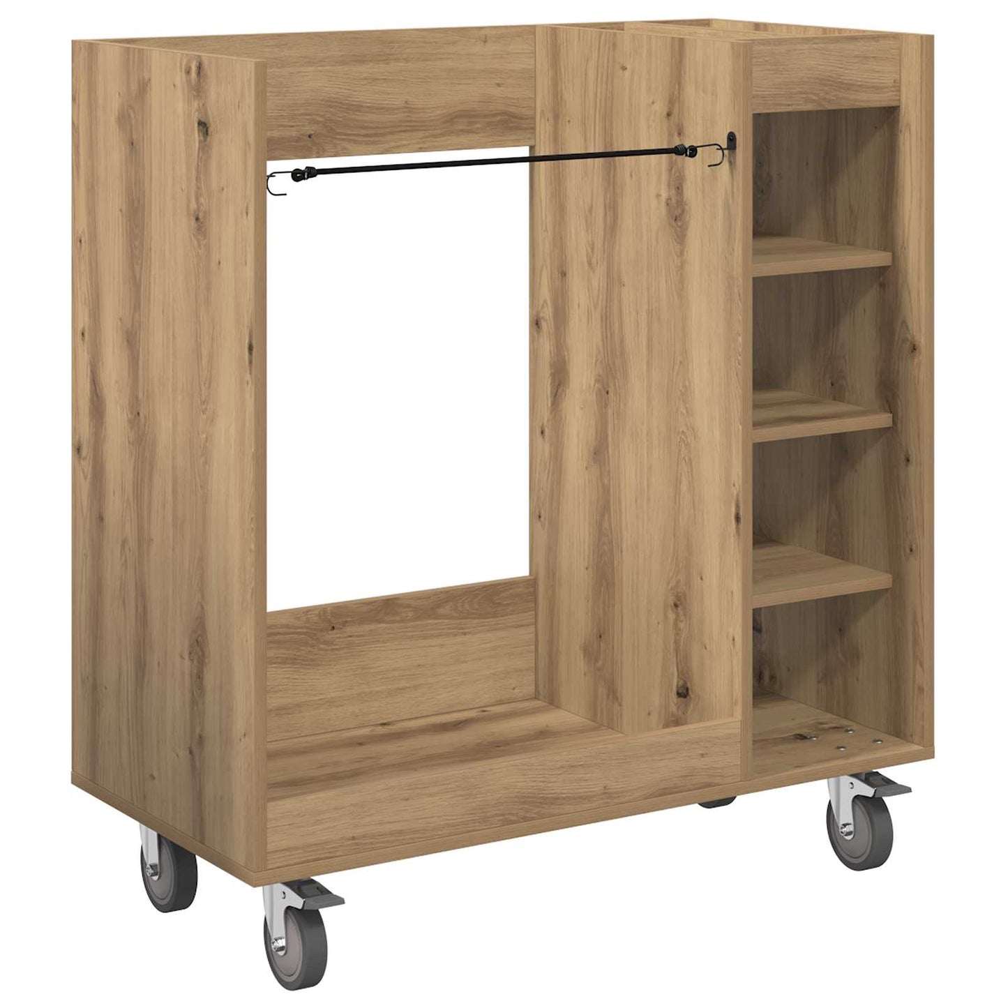 Vidaxl golfkast met wiel effen artisan eiken 90 x 45 x 98 cm