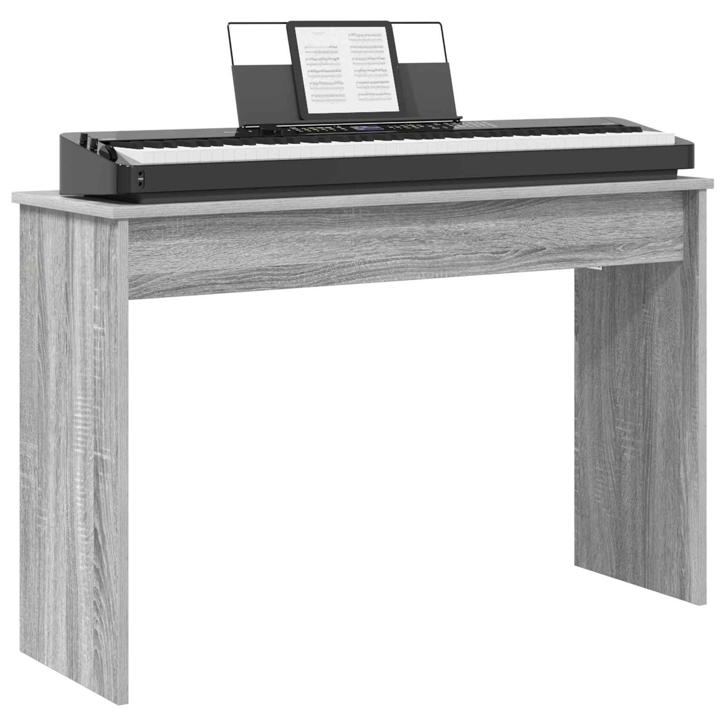 Vidaxl keyboardstand grijs sonoma 100 x 32 x 64 cm bewerkt hout