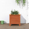 Vidaxl macetero de jardín cera marrón 40 x 40 x 39 cm madera maciza de pino