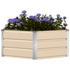 Vidaxx macetero marfil 129 x 129 x 45 cm acero