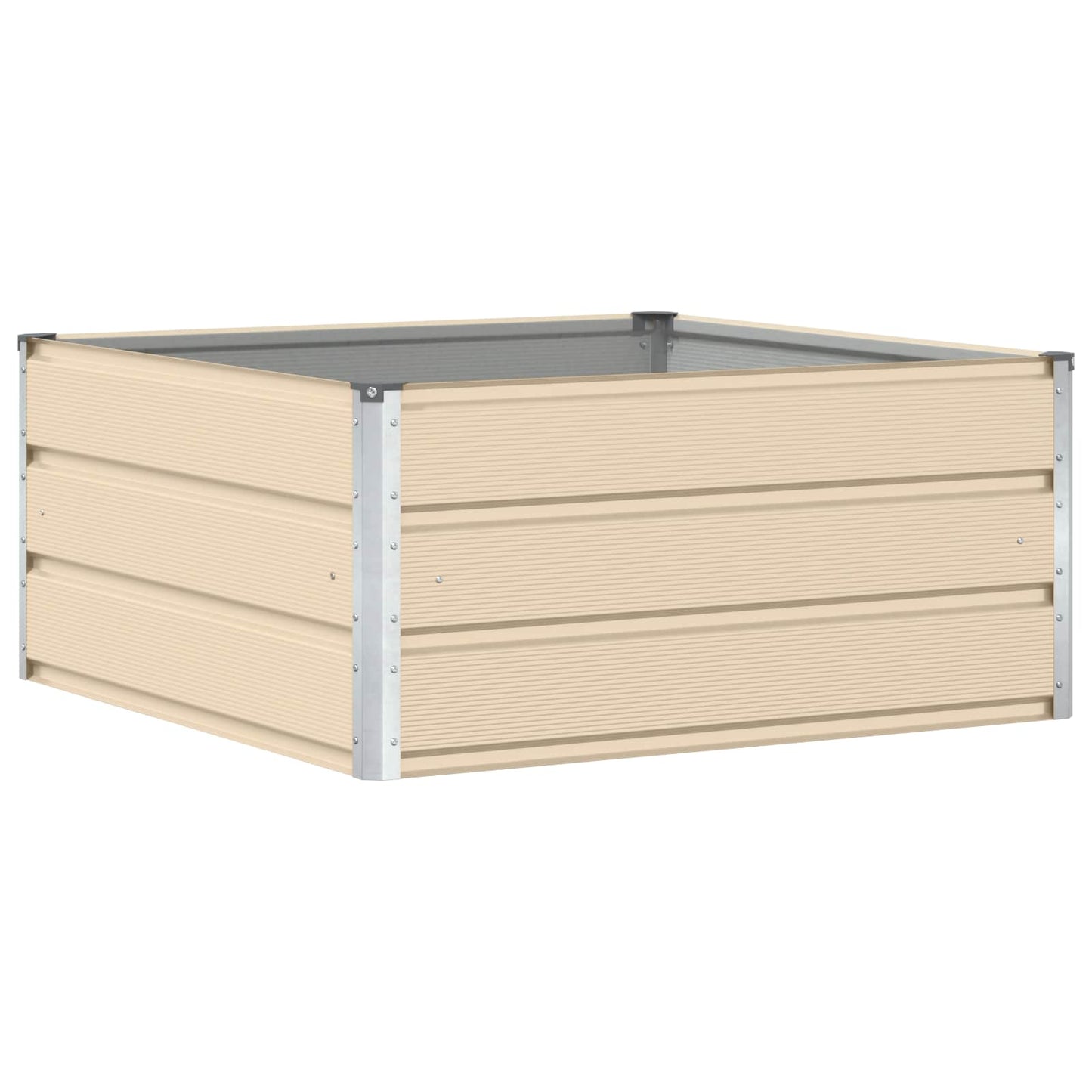 Vidaxx macetero marfil 100 x 100 x 45 cm acero