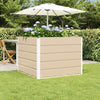 Vidaxx macetero marfil 100 x 100 x 75 cm acero