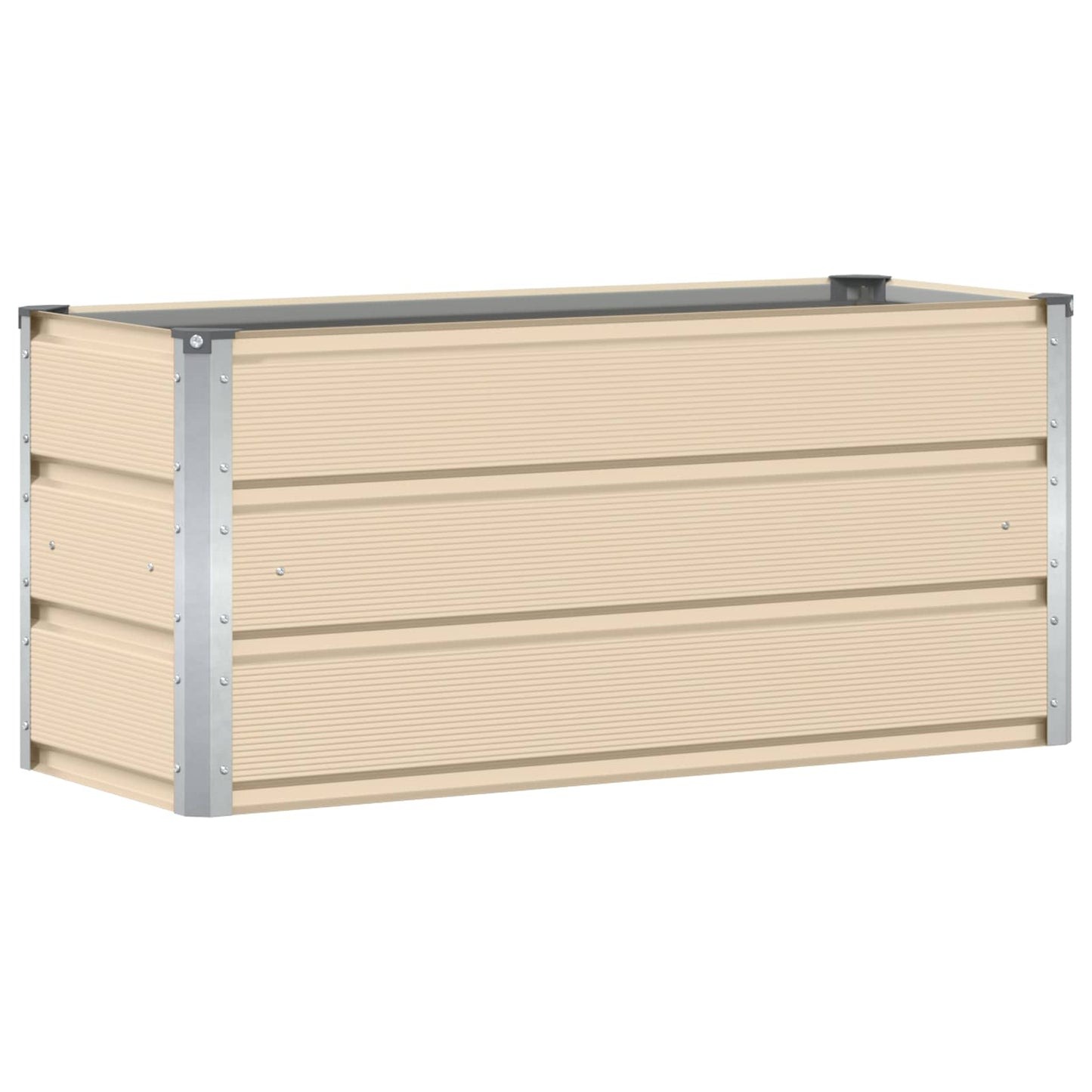 Jardinera vidaxx marfil 100 x 40 x 45 cm acero