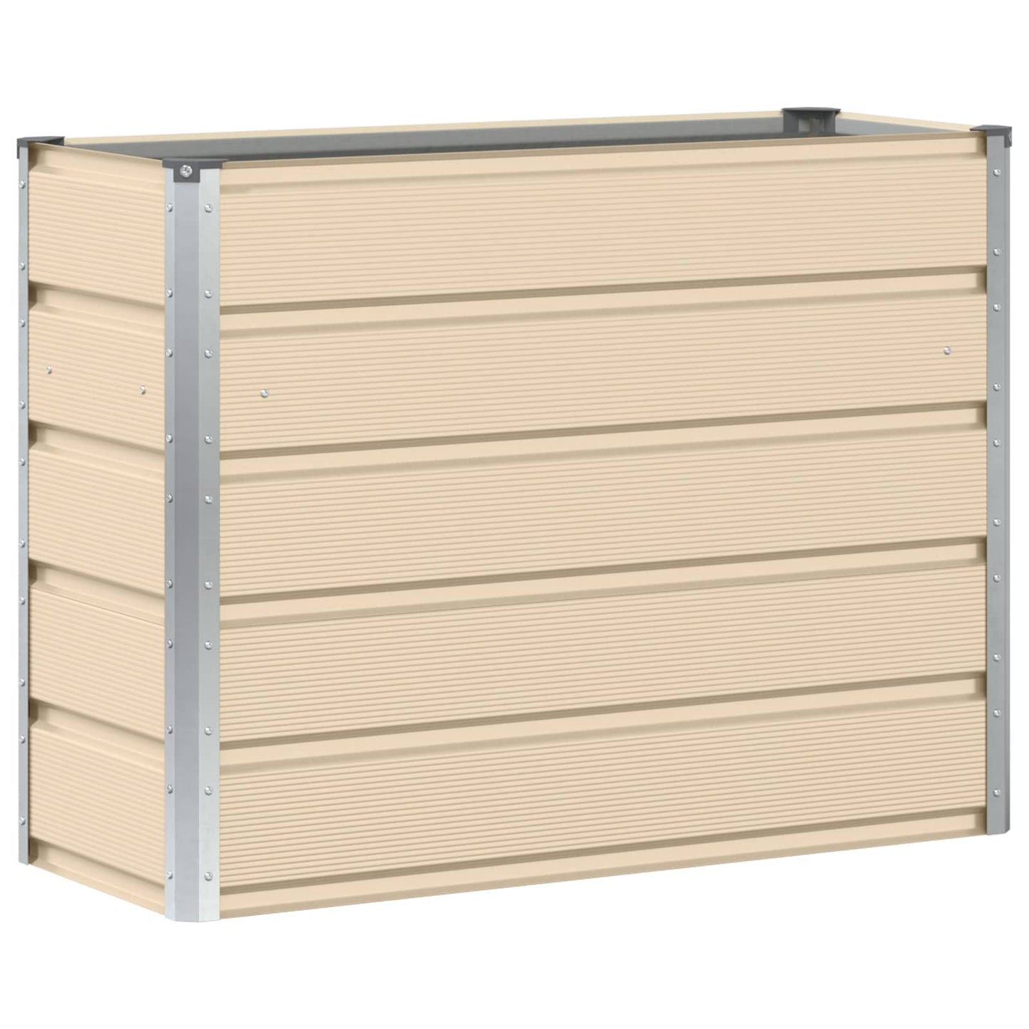 Vidaxl plantenbak ivoor 100 x 40 x 75 cm staal