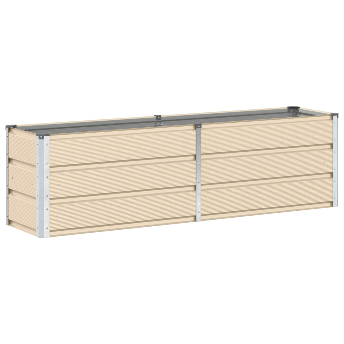 Vidaxl plantenbak ivoor 160 x 40 x 45 cm staal