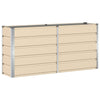 Vidaxl plantenbak ivoor 160 x 40 x 75 cm staal