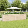 Vidaxl plantenbak ivoor 160 x 40 x 75 cm staal
