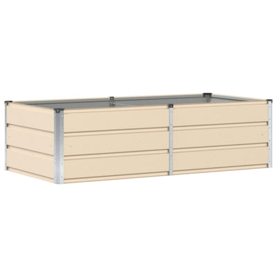 Fioriera Vidaxx avorio 160 x 80 x 45 cm in acciaio