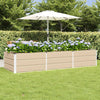 Vidaxl plantenbak ivoor 240 x 80 x 45 cm staal