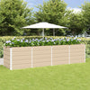 Vidaxl plantenbak ivoor 240 x 80 x 75 cm staal