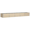 Vidaxl plantenbak ivoor 400 x 80 x 45 cm staal