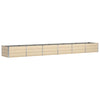 Vidaxl plantenbak ivoor 480 x 80 x 45 cm staal