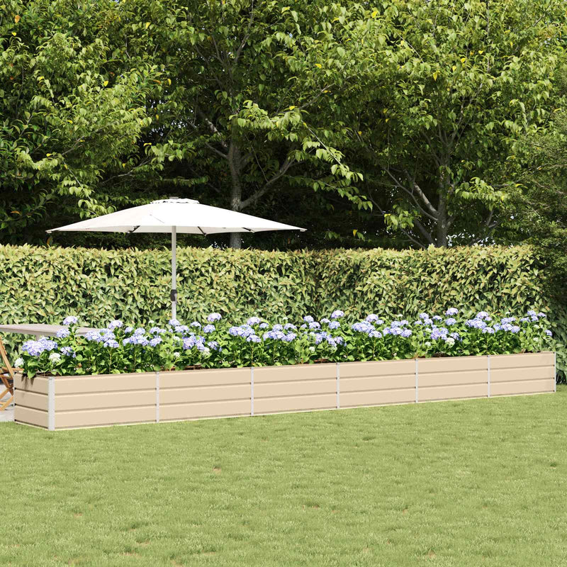 Vidaxx macetero marfil 600 x 80 x 45 cm acero