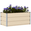Vidaxl plantenbak ivoor 100 x 50 x 45 cm gegalvaniseerd staal