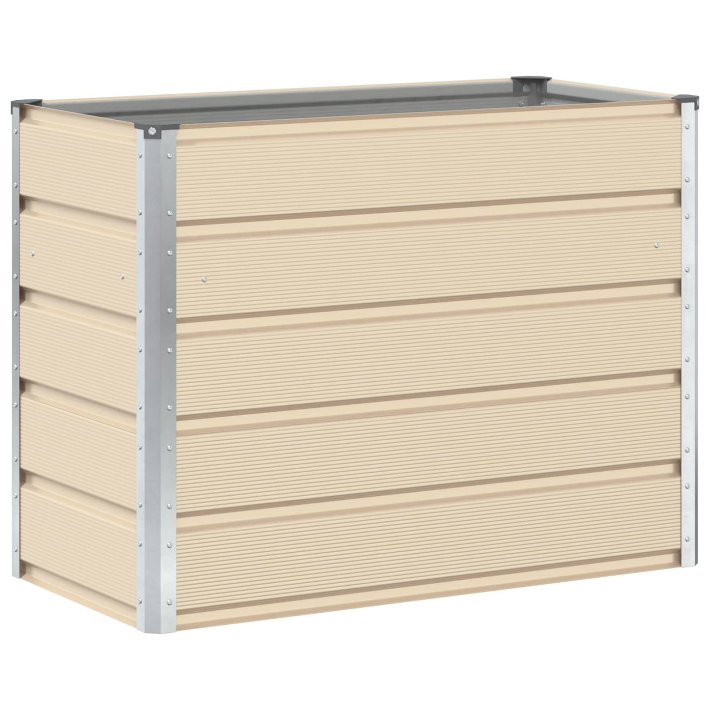 Vidaxl plantenbak ivoor 480 x 50 x 45 cm gegalvaniseerd staal