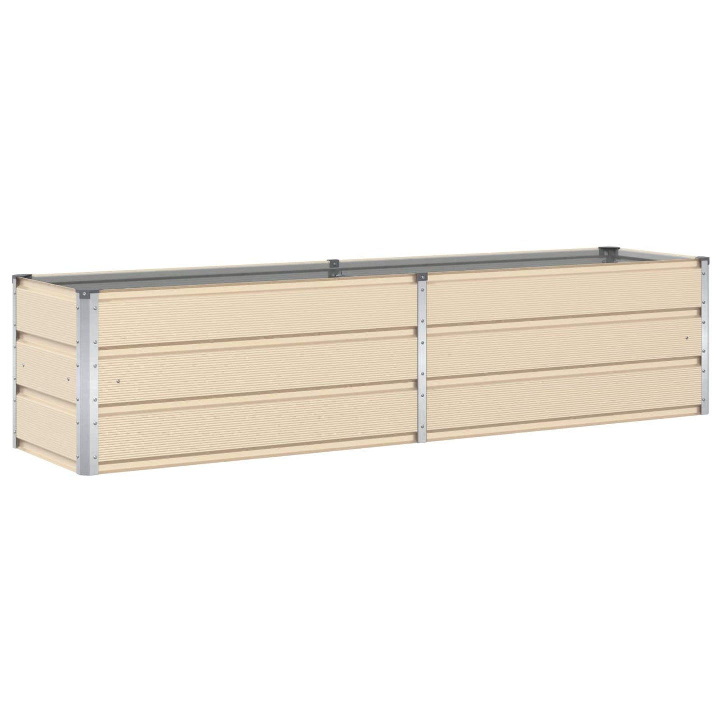 Vidaxl plantenbak ivoor 480 x 50 x 45 cm gegalvaniseerd staal