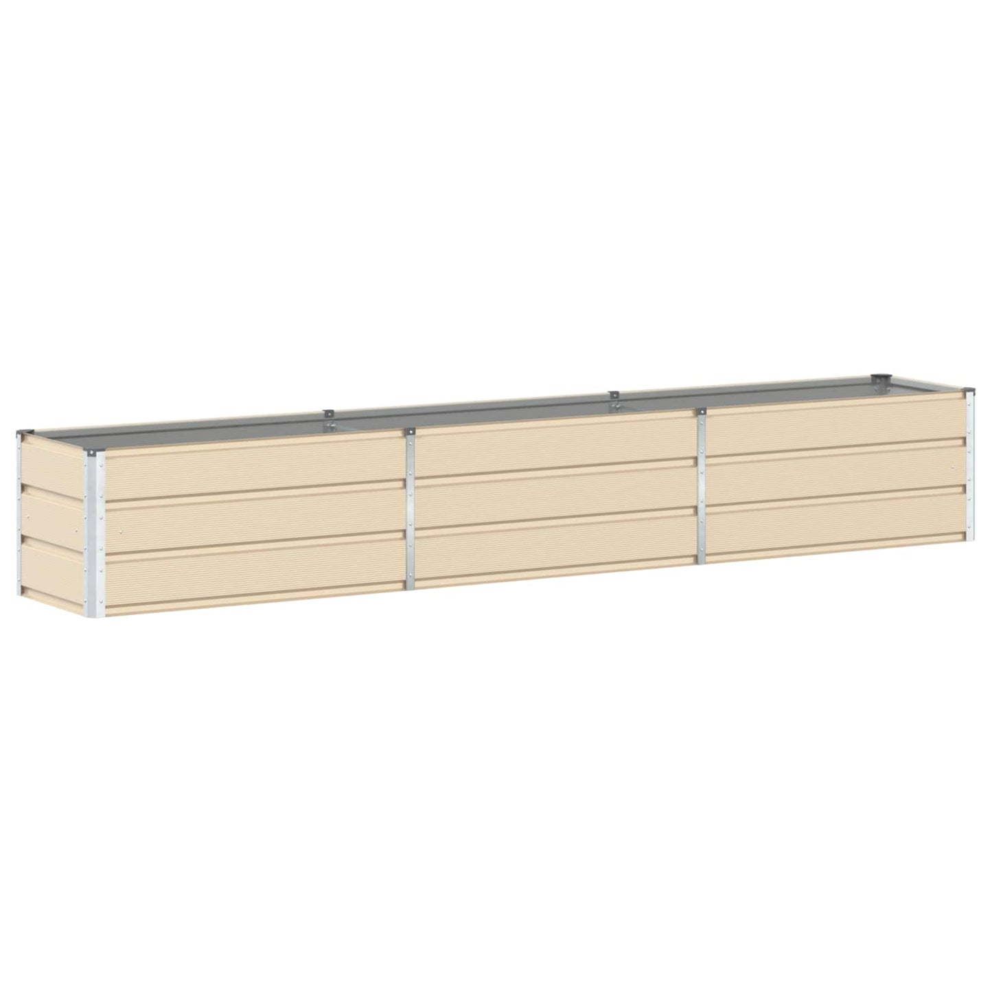 Vidaxl plantenbak ivoor 480 x 50 x 45 cm gegalvaniseerd staal