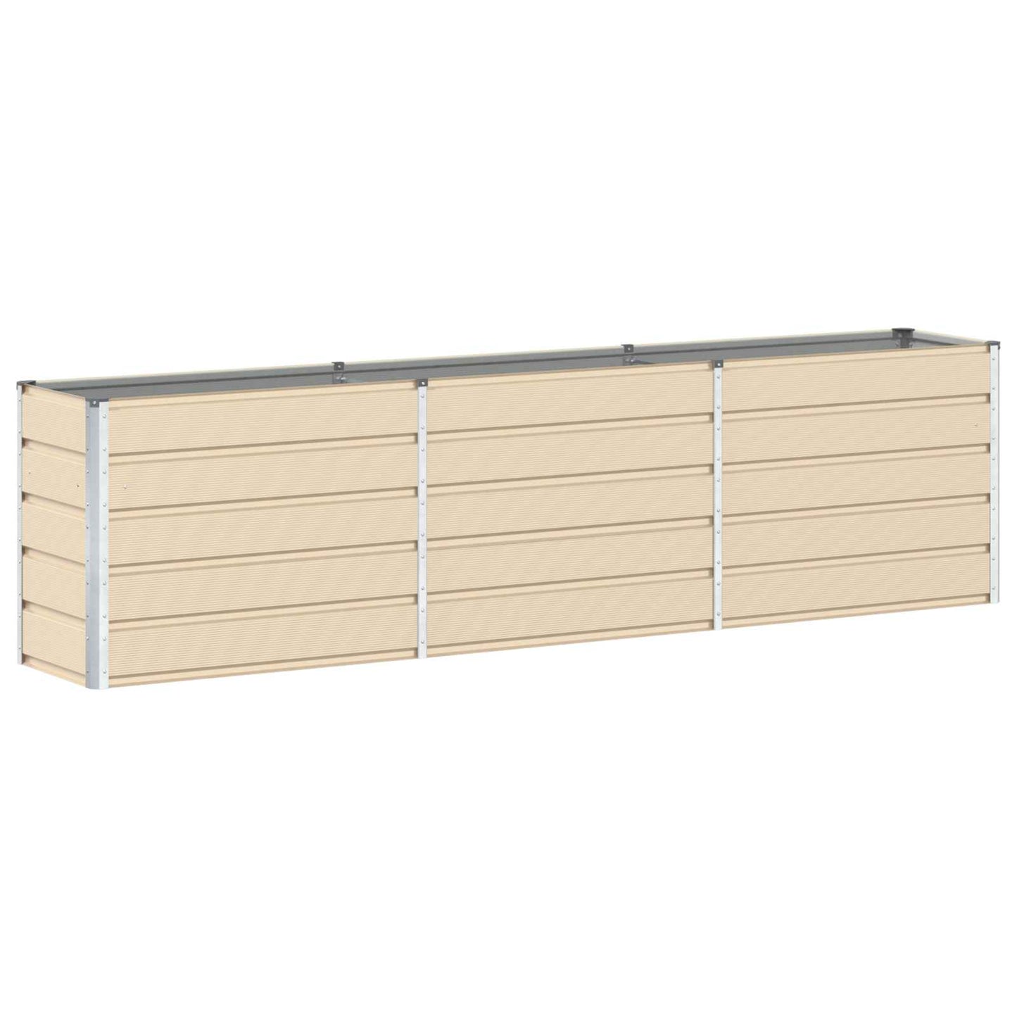 Vidaxl plantenbak ivoor 480 x 50 x 45 cm gegalvaniseerd staal